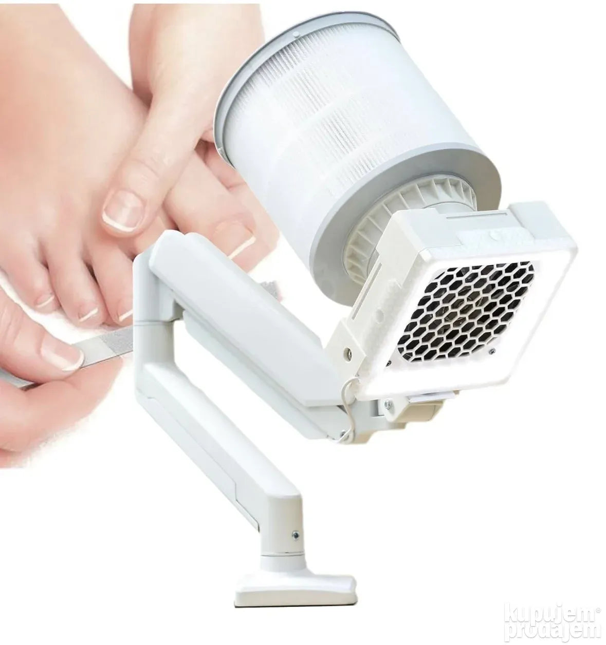 Profesionalni Aspirator za Nokte sa HEPA Filterom i LED Lampom 40W – Stoni Usisivač Prašine za Manikir i Pedikir
