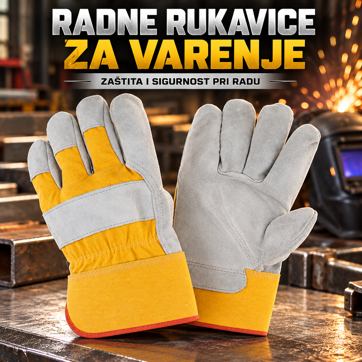Radne Rukavice za Varenje – Zaštitne Kožne Rukavice za Zavarivanje 12 Pari