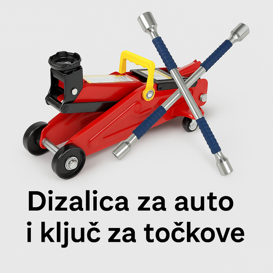 Set dizalica za auto + X ključ za točkove