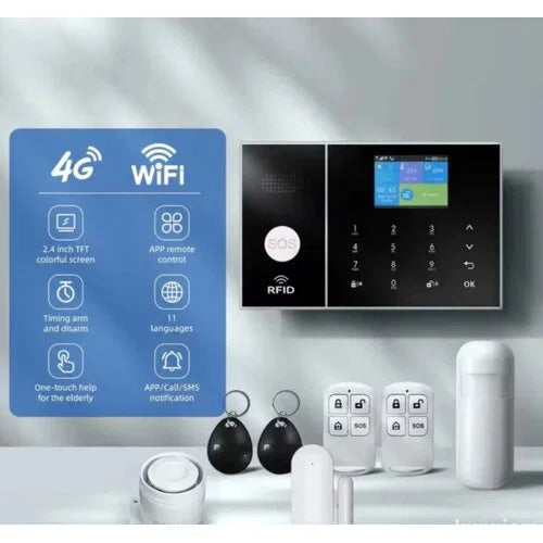Smart WiFi GSM Alarm sa SIM Karticom – Bežični Alarmni Sistem za Kuću, Stan i Lokal sa Ugrađenom Baterijom