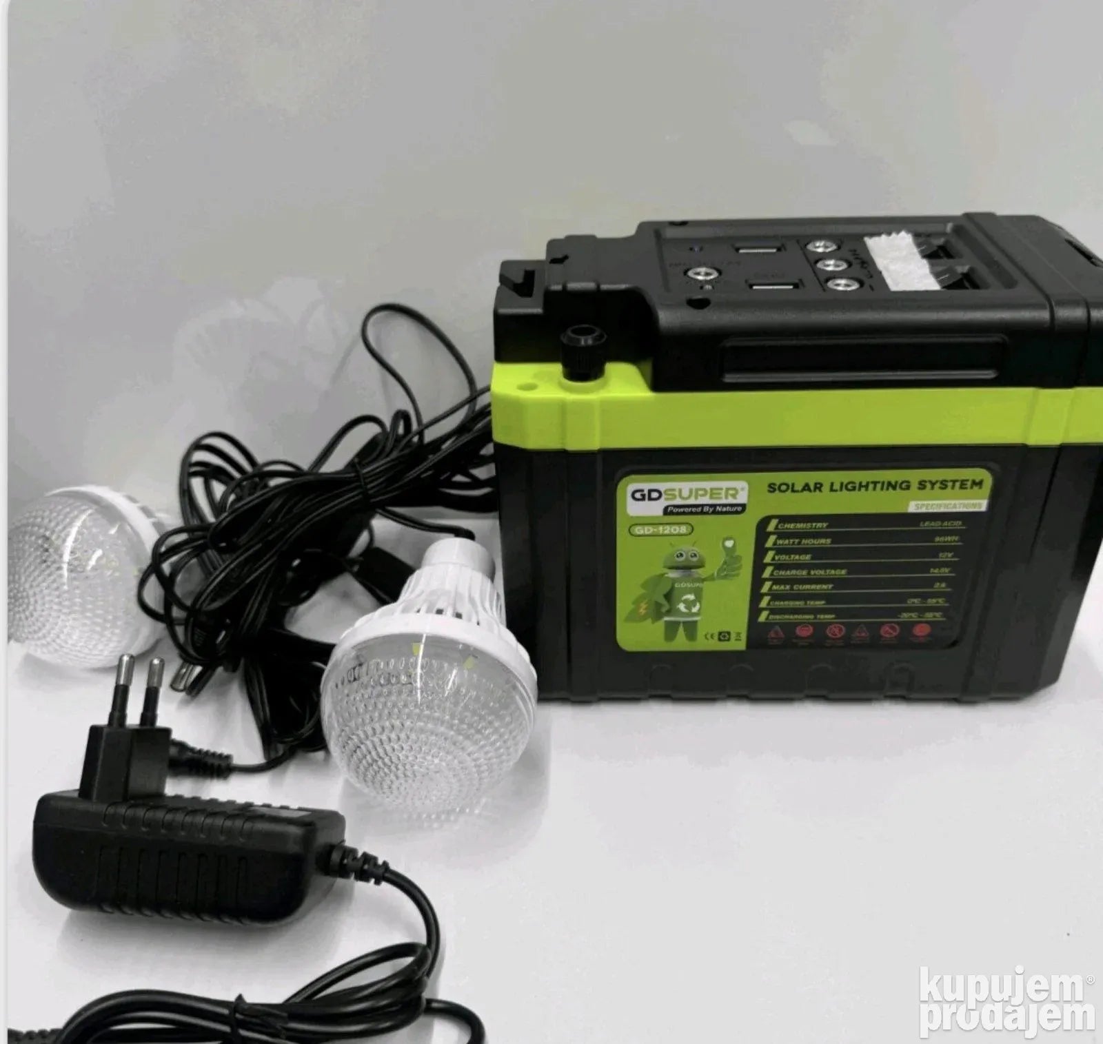 Solarni sistem sa baterijom GD SUPER 12V 8Ah