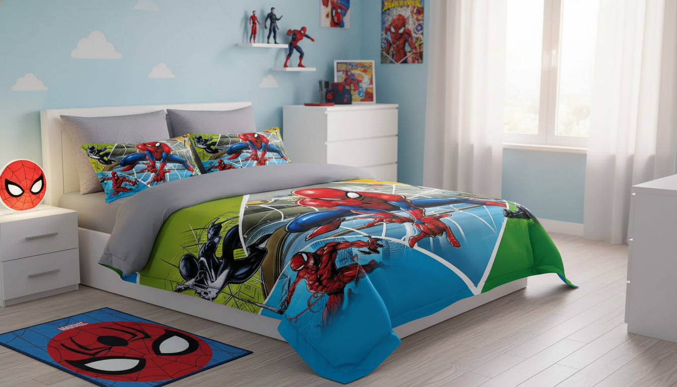 Dečija Posteljina Spider-Man 5D – Mekana, Udobna i Atraktivan Dizajn za Decu