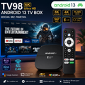 TV98 Android 13 TV Box 4GB RAM 32GB ROM – 8K Ultra HD Smart TV Box sa 5G WiFi, Bluetooth i Google Assistant