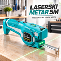 Višenamenski Laserski Metar 5M – Punjiva Digitalna Merna Traka sa Laserskim Merenjem