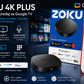 ZOKU 4K Plus Google TV Box – 4K Ultra HD Streaming Uređaj sa Google TV Platformom, Wi-Fi, Glasovnom Kontrolom i Hiljadama Aplikacija