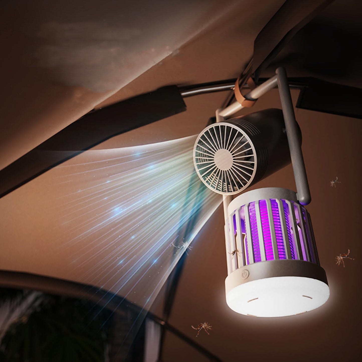 Zamka za komarce sa UV svetlom, ventilatorom i LED noćnom lampom