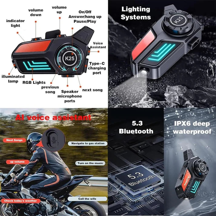 Bluetooth komunikacija interkom za kacigu komunikator K25