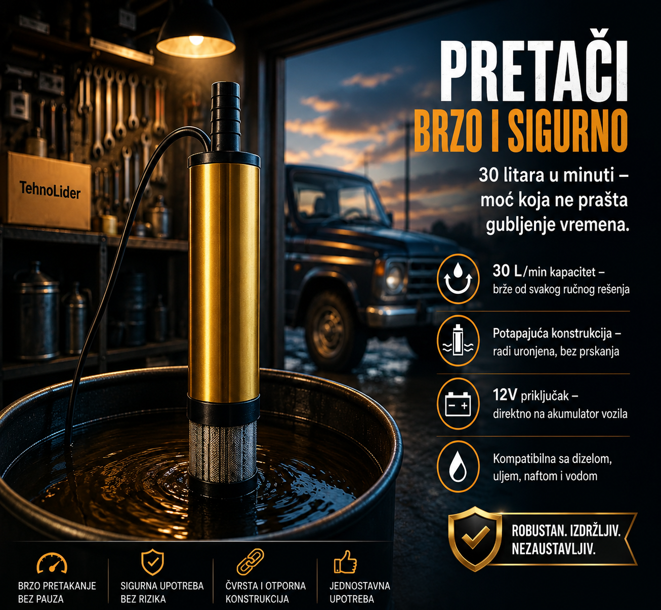 Pumpa za pretakanje 12V pumpa za pretakanje goriva
