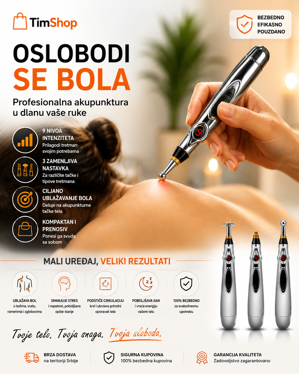 3 u 1 akupunkturna masažer olovka