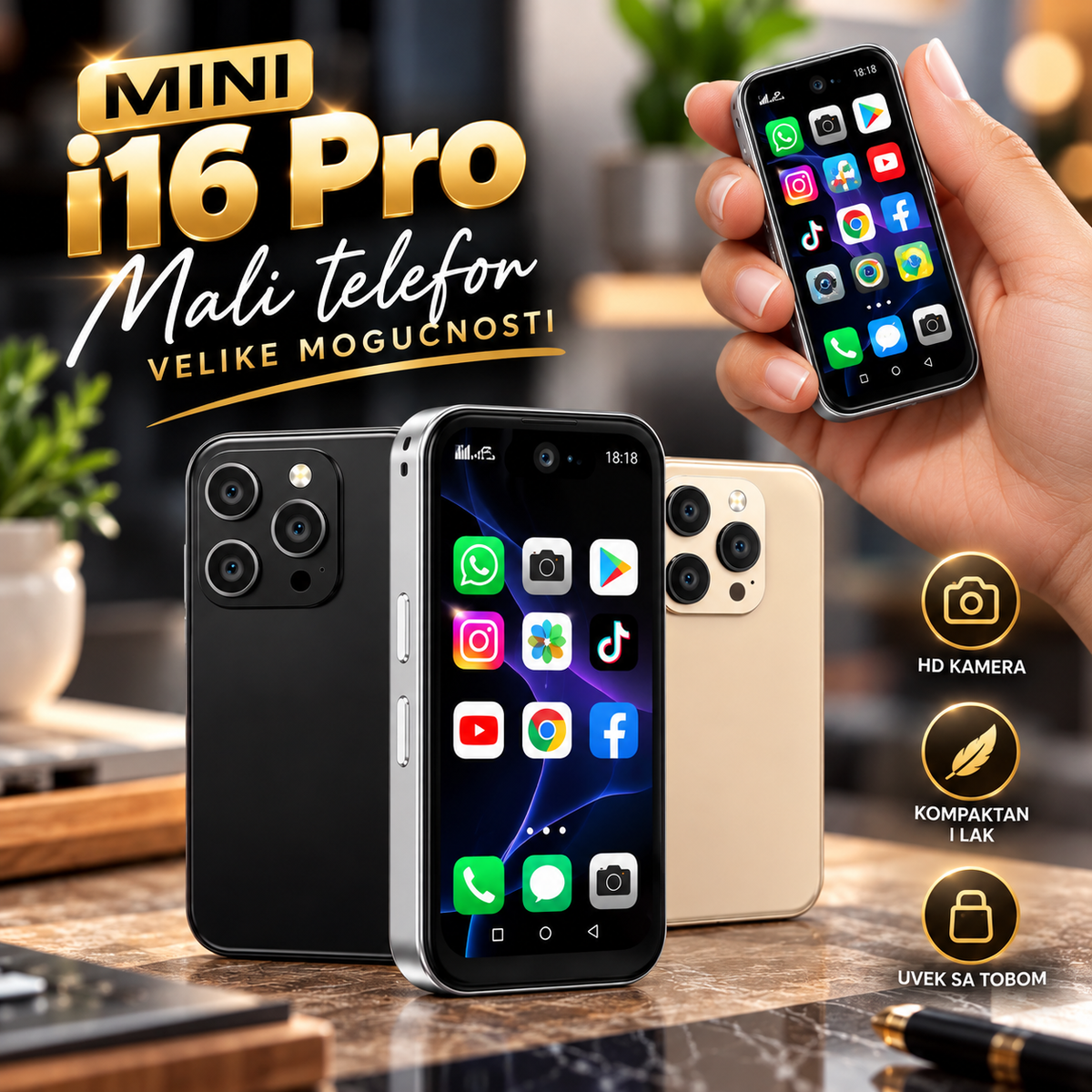 Mini Iphone android telefon