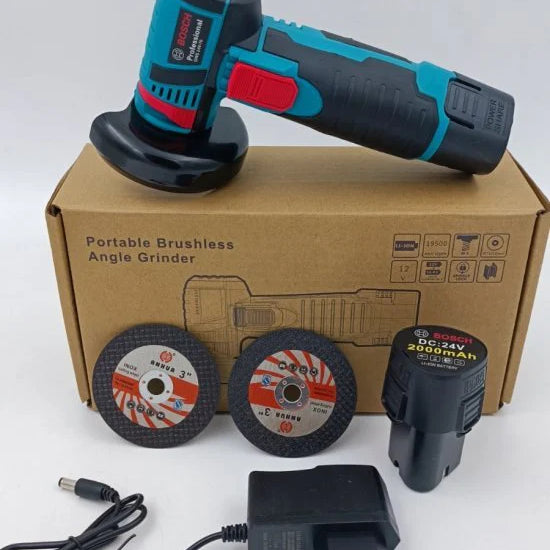 Bosch akumulatorska brusilica + dve baterije GWS 12V-76